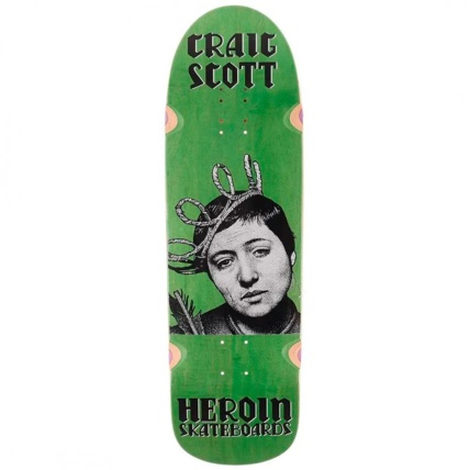 Heroin Skateboards Craig Questions Joan 9.5 Skateboard Deck